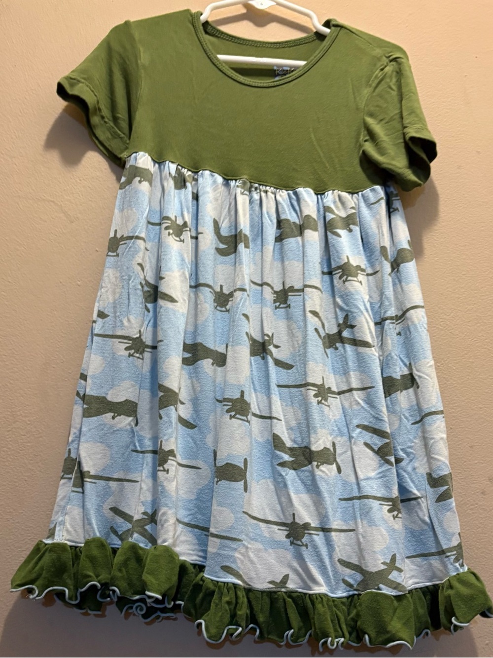 Kickee Pants girls size 2t bamboo airplane dress